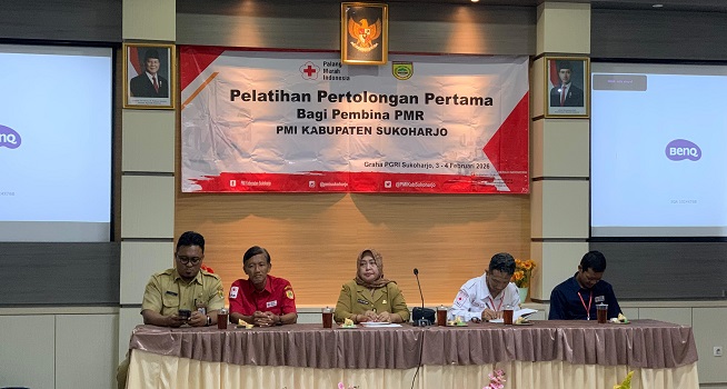 Tingkatkan Kemampuan Pembimbing PMR, PMI Sukoharjo Gelar Pelatihan Pertolongan Pertama