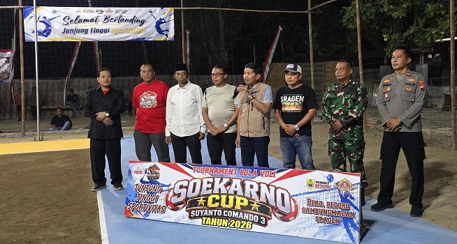 32 Tim Lintas Kota Lintas Provinsi, Ramaikan Turnamen Bola Voli Soekarno Cup di Sragen