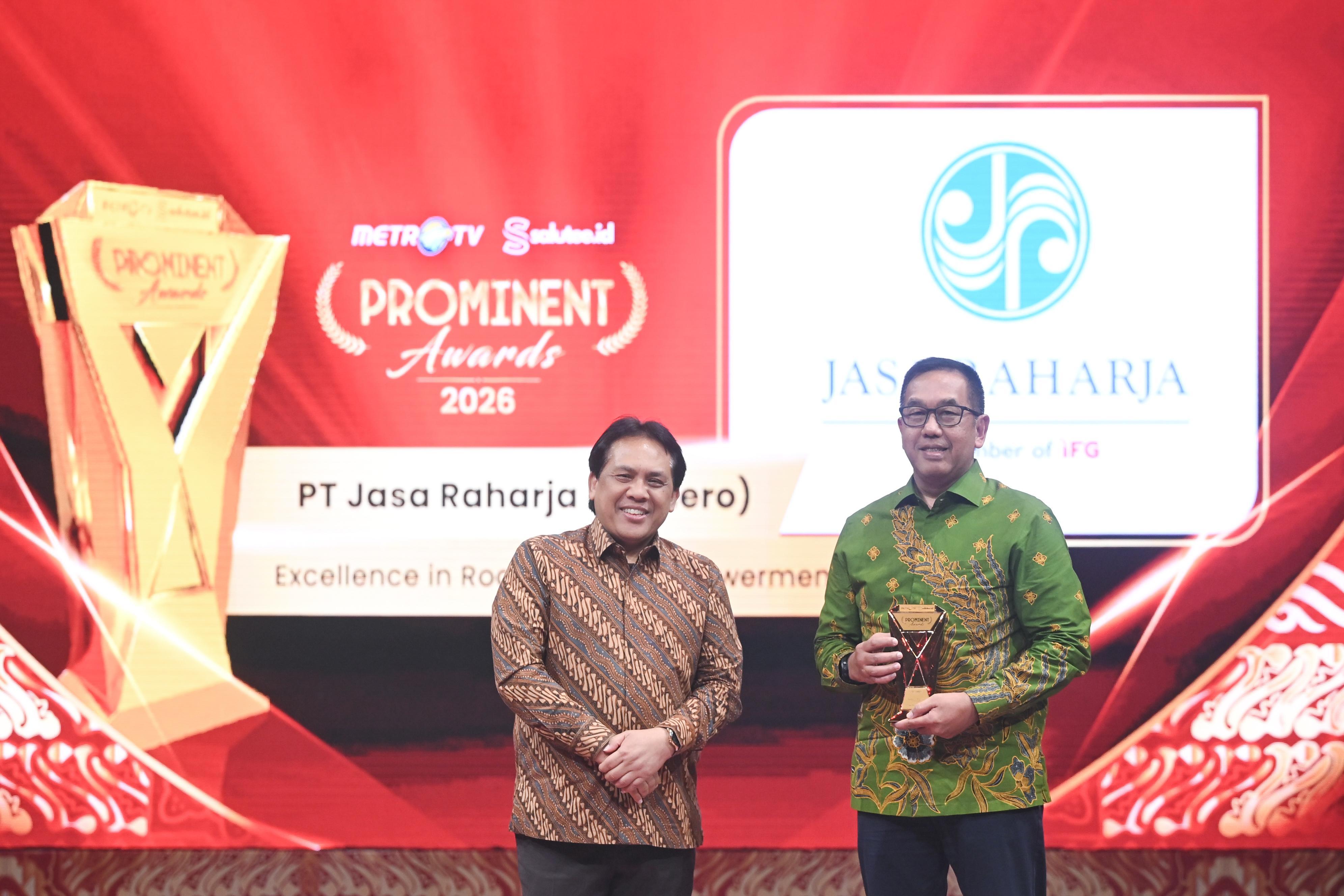 Konsisten Dorong Keselamatan Transportasi, Jasa Raharja Raih Excellent in Road Safety Empowerment di Ajang Prominent Award 2026