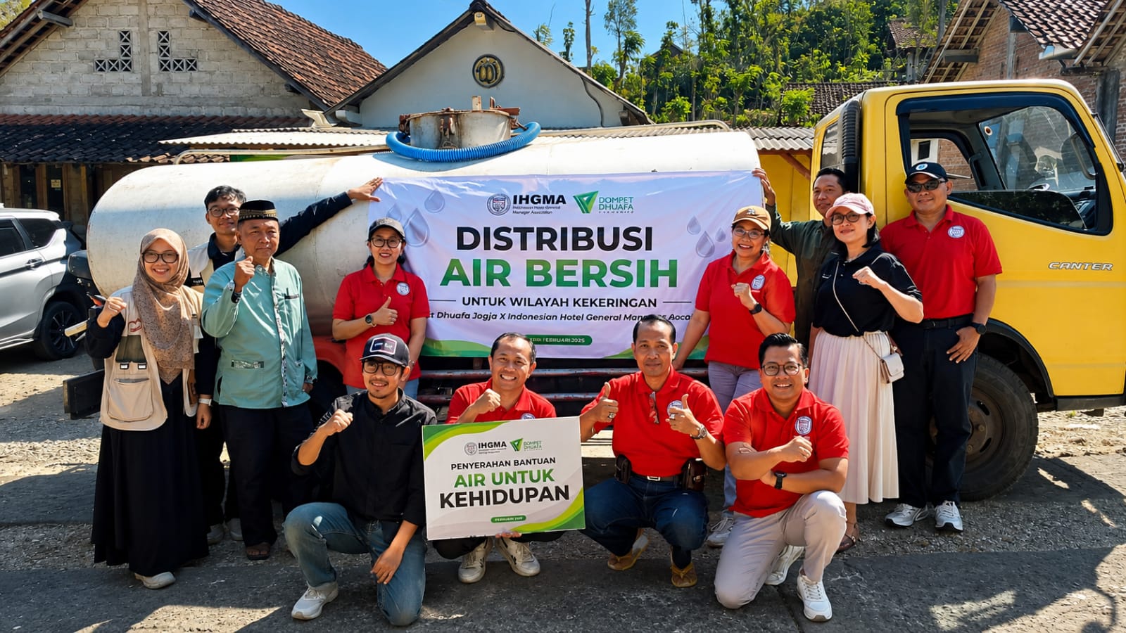 IHGMA Salurkan 61 Tangki Air Bersih Duntuk Warga Tepus, Gunung Kidul