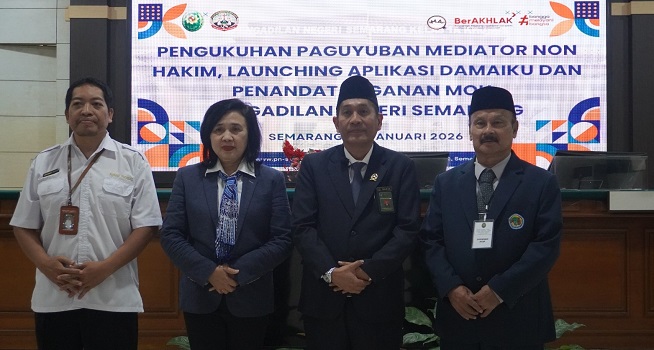 PKY Jateng Hadiri Pengukuhan Mediator Nonhakim dan Peluncuran Aplikasi DAMAIKU di PN Semarang