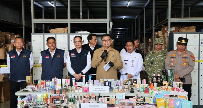 BPOM Amankan Gudang Kosmetik Impor Ilegal, Nilai Produk Tembus Rp27,6 Miliar
