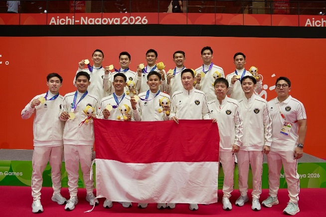Tim Bulu Tangkis Beregu Putra Indonesia Sabet Medali Emas Asian Games 2026, Menpora Beri Apresiasi