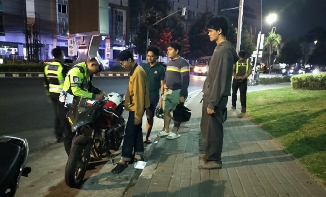 Razia Malam Minggu di Sukoharjo, 11 Motor Knalpot Brong Diangkut Polisi