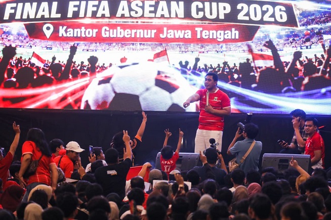 Euforia Pecah di Halaman Kantor Gubernur Jateng setelah Garuda Tekuk Thailand di Final FIFA ASEAN Cup 2026