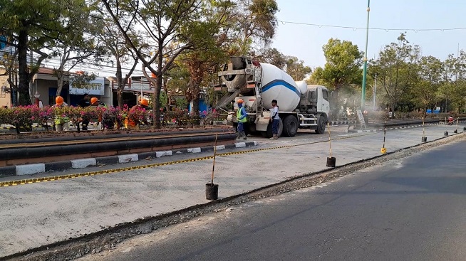 Ruas Jalan Sultan Fatah Demak Dibangun Dengan Rigid Pavement, Metode Apa Itu?