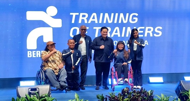 Erick Thohir Buka Training of Trainers Penggerak Olahraga Disabilitas Berdaya di Indonesia Paralympic Training Center Karanganyar