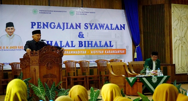 Ribuan Kader Muhammadiyah dan Aisyiyah Karanganyar Hadiri Halalbihalal, Amien Rais Jadi Pembicara Dakwah