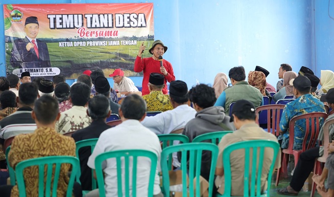 Temu Tani di Jatisawit, Ketua DPRD Jateng Sumanto Soroti Mandeknya Regenerasi Petani