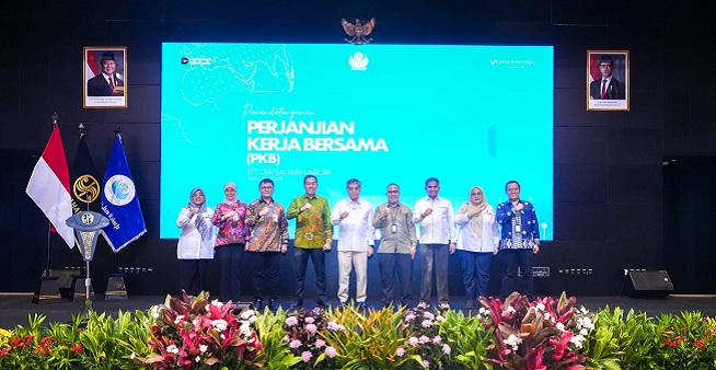 Hadiri penandatanganan kerjasama PT Jasa Raharja dengan SPJR, Ini Pesan Menaker