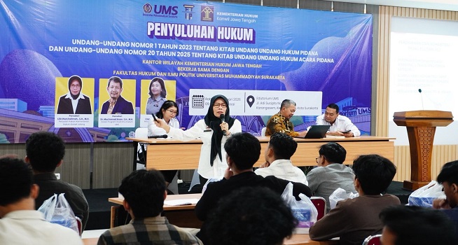 Kemenkum Jateng-UMS Berikan Pemahaman Substansi KUHP dan KUHAP Baru